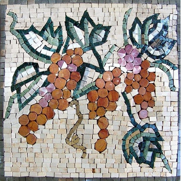 Mosaic Patterns, Cremisi Grape, 16"x16"