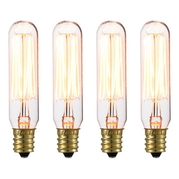 40W Vintage Edison Mini Tube Incandescent Light Bulb (4-Pack)
