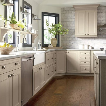 Taupe Kitchen Cabinets