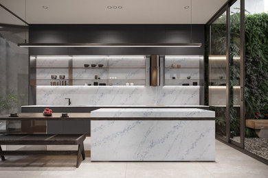 Minimalist home design photo in New York
