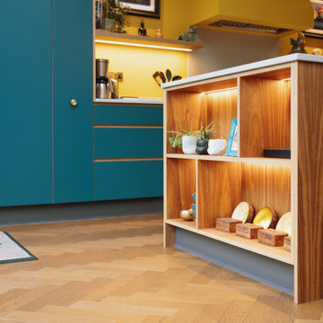 The O’Donnells | Mint Green Kitchen Island | Chorlton, Manchester