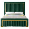 Dolce Velvet Upholstered Bed, Green, King
