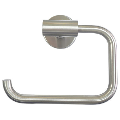 Open Towel Ring Holder/Toilet Paper Holder for Bath, Wall-Mount, Stainless Steel, Brushed Nickel Satin