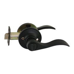 Designers Impressions - Kingston Privacy Door Lever, Matte Black - Door Levers