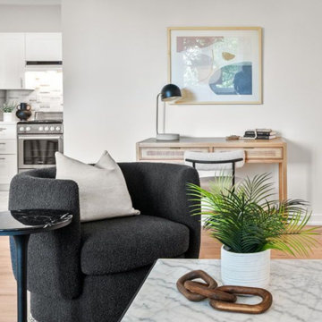 Beaches Condo Staging Featuring Lux Furniture Rentals