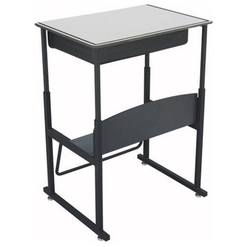 Safco Products Alpha Better Adjustable Height Black Desk 1204GR