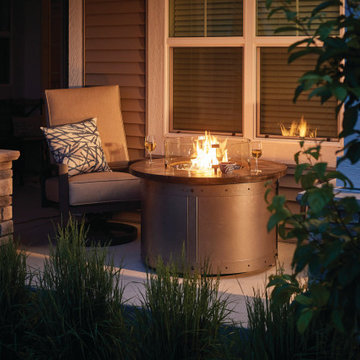 Edison Round Gas Fire Pit Table