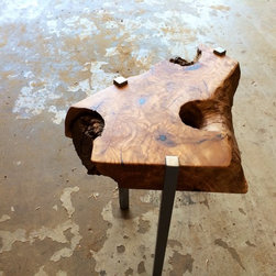 Olive w/ natural lacquered steel - Side Tables And End Tables