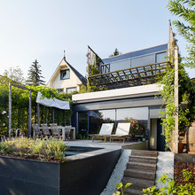 Ein Holzhäusle im Schrebergarten mit Wienerwald-Blick
