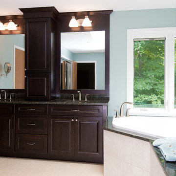 Traditional Bathroom with Beautiful Granite Tops