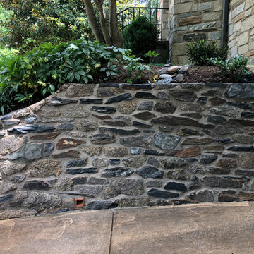 Rebuild and Restoration of Field Stone Driveway Walls in Spring Valley, DC