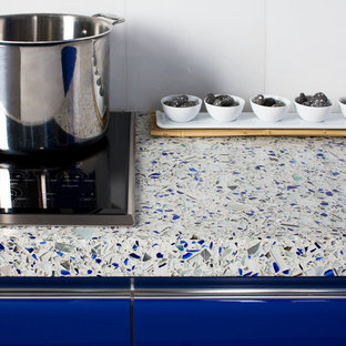 Chivalry Blue Recycled Glass Countertop Houzz