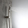 Commercial Square Rain Showerhead Ceiling Mount Shower Set, Brushed Nickel, 10"