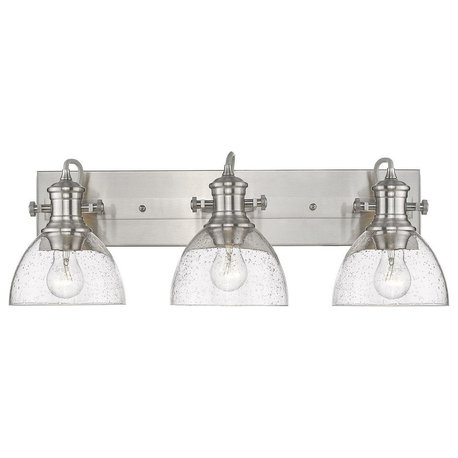 3 Light Vanity Light in Sturdy style - 8.25 Inches high by 25.13 Inches