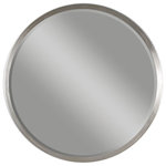 Uttermost - Uttermost Serenza Round Silver Mirror - Frame Features A Stepped Profile With Silver Leaf Finish And Black Outer Edge. Mirror Has A Generous 1 1/4" Bevel. Uttermost Mirrors Combine Premium Quality Materials With Unique High-style Design. With The Advanced Product Engineering And Packaging Reinforcement, Uttermost Maintains Some Of The Lowest Damage Rates In The Industry. Each Product Is Designed, Manufactured And Packaged With Shipping In Mind.