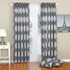 Dobson Window Curtain and Throw Pillow Shell Set, Steel Gray, 70"x96"