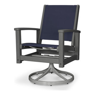 Polywood Coastal Swivel Rocker - Transitional - Outdoor Rocking Chairs ...