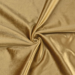 Hotham Brown Plain Ready Made Velvet Curtains and Fabrics Deep Saffron Color - Upholstery Fabric