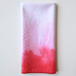 Pink + Red Dip Dye Linen Napkins - Napkins