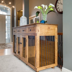 Large Double Kennel with Drawers - Dog Kennels And Crates
