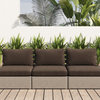 Renava Garza Outdoor Concrete and Teak Modular Sofa