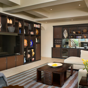 Mountain Contemporary Custom Home - Lower Rec Room Bar