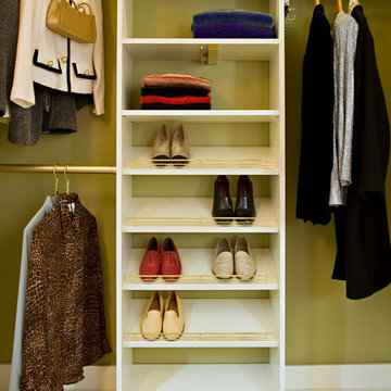 Custom Stained Cherry Wallbed, Media Closet and Wardrobe Closet