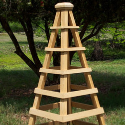 Cedar Tower Trellis - Garden Statues And Yard Art