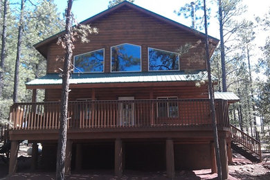 Example of a mountain style exterior home design in Phoenix