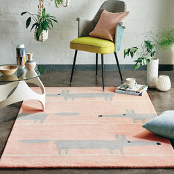 Scion Mr Fox Rugs 25302 in Blush Pink - Rugs