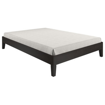 Nix Full Size Black Wood Platform Bed
