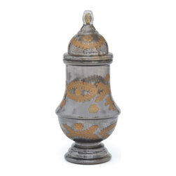Empress Black and Gold Mercury Jar by Go Home - Decorative Jars And Urns