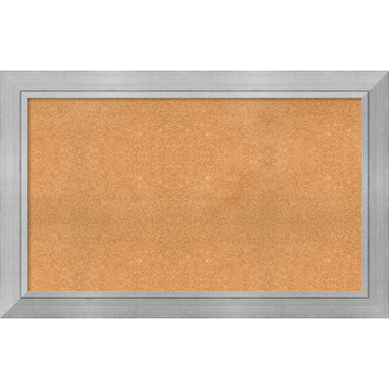 Framed Cork Board, Romano Silver Wood, 55x35