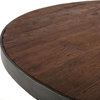 Paxton 42-Inch Round Reclaimed Teak Wood Dining Table with Pedestal Base