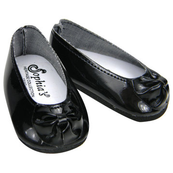 Sophia's - 18" Doll - Patent Bow Shoe - Black