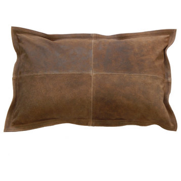 Vintage Chestnut Leather 15x23" Cushion