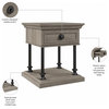 Coliseum Designer End Table with Storage in Driftwood Gray - Engineered Wood