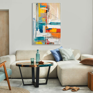 Light Symphony is a bright acrylic wall art for modern office design