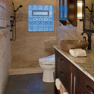 Travertine tub-to-spa