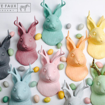 White Faux Taxidermy in Color
