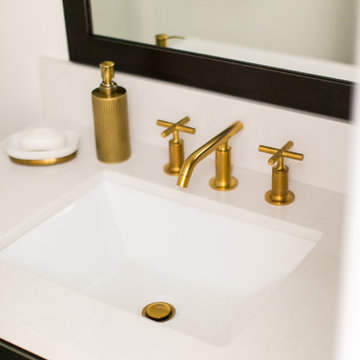 White and Gold Bathroom | Del Mar Inland Residence