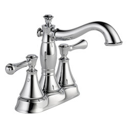 Delta Cassidy Two Handle Centerset Lavatory w/ Metal Pop-Up - Bathroom Sink Faucets