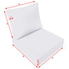 |COVER ONLY| Outdoor Piped Trim Medium Deep Seat Backrest Pillow Slipcover AD002