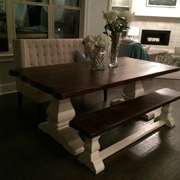 "Josh Leg" Pedestal Base Farm Table