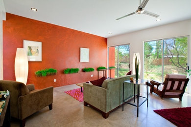 Inspiration for a modern living room remodel in Albuquerque