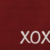 XOXO Valentines Indoor/Outdoor Lumbar Pillow, Maroon, 14x20"