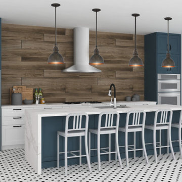 Farmhouse Modern Kitchen Conceptual Rendering