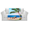 Strand Chairs on Caribbean Throw Blanket, 90"x90"