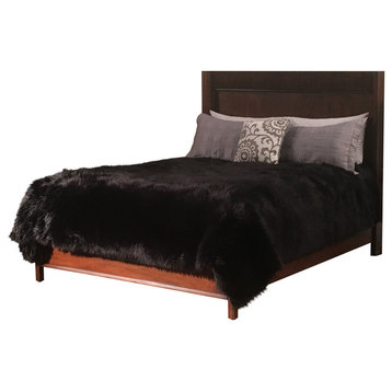 Super Soft Faux Sheepskin Bedspread, Black, King, 120"x115"
