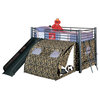 Emma Mason Signature Julian Youth Twin Tent Loft Bed in Black with Camouflage